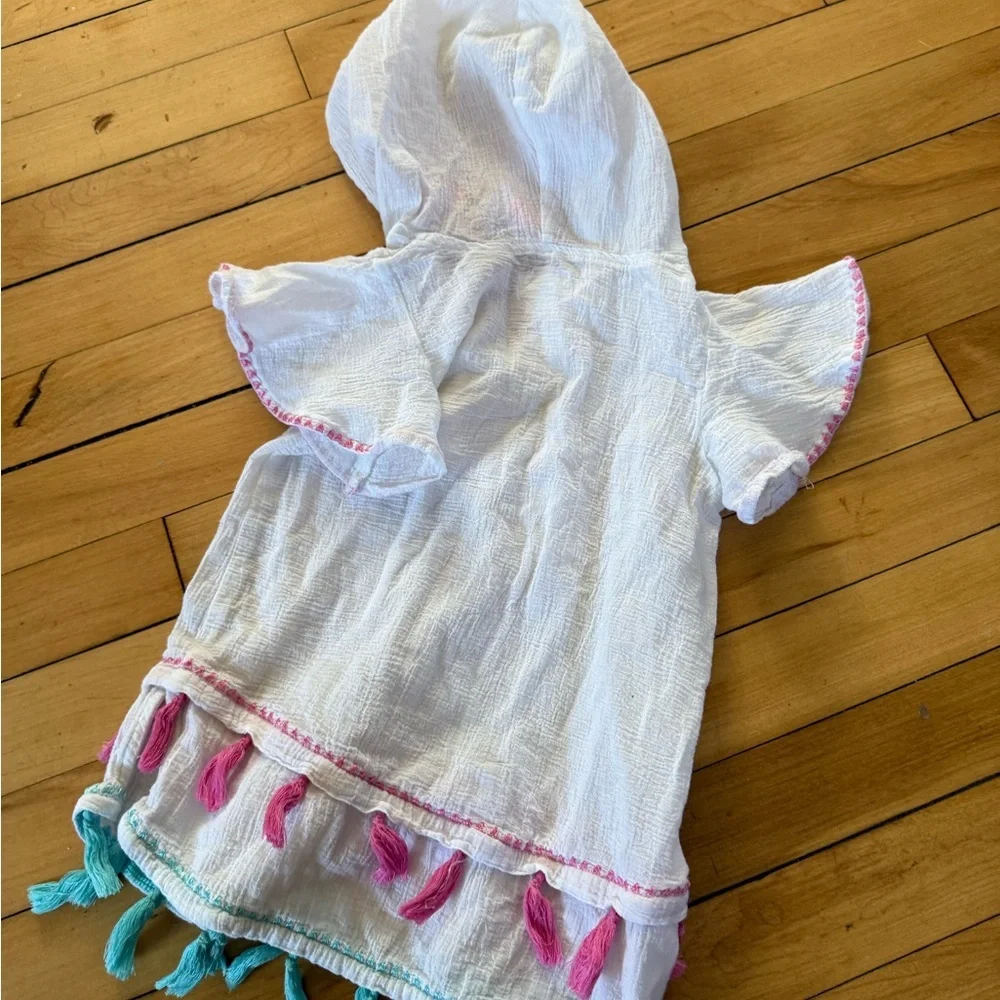 Mud Pie tassel hooded cover up tunic girls dress‎ swim cover